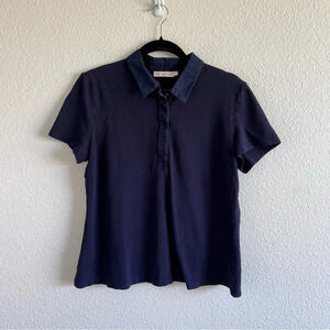 Tory Burch Women’s Short Sleeve Navy Polo Shirt